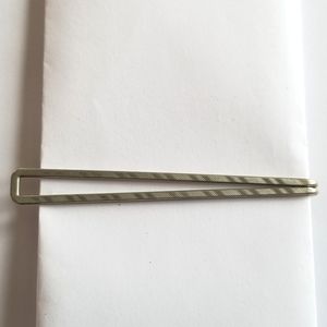 Vintage tie clip engraved tie bar silver tone mens jewelry